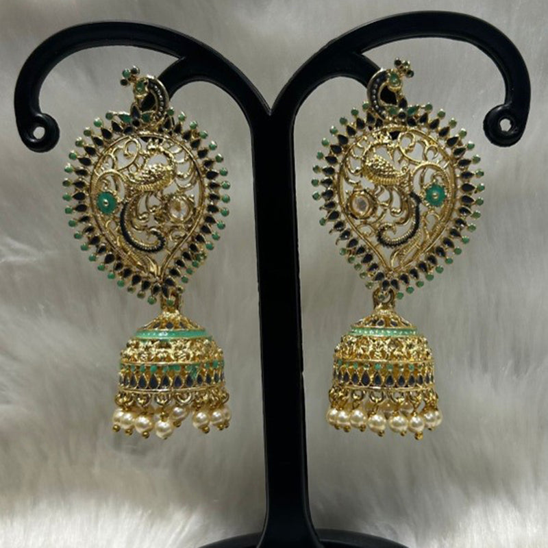 Infinity Jewels Gold Plated Jhumki Earrings