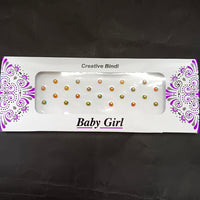 Baby Girl Bindi Austrian Stone Round Shape Velvet Bindi