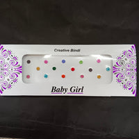 Baby Girl Bindi Austrian Stone Round Shape Velvet Bindi