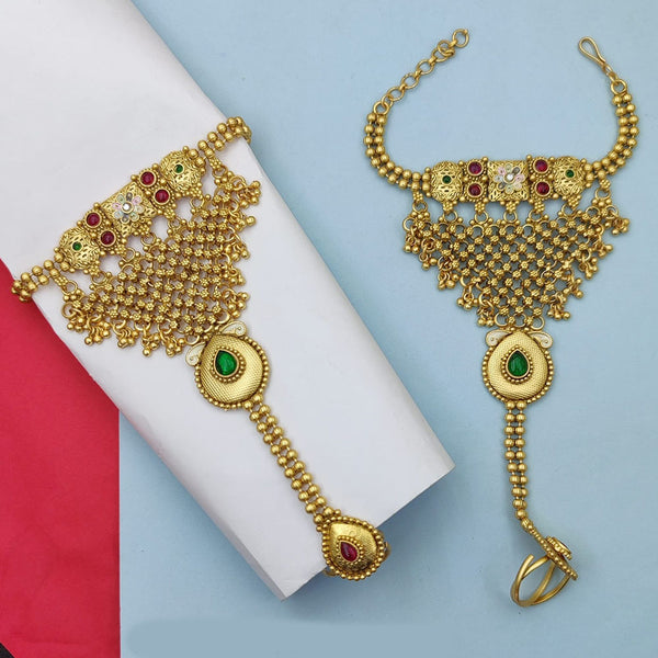 Fancyla Gold Plated Austrian Stone Hand Harness