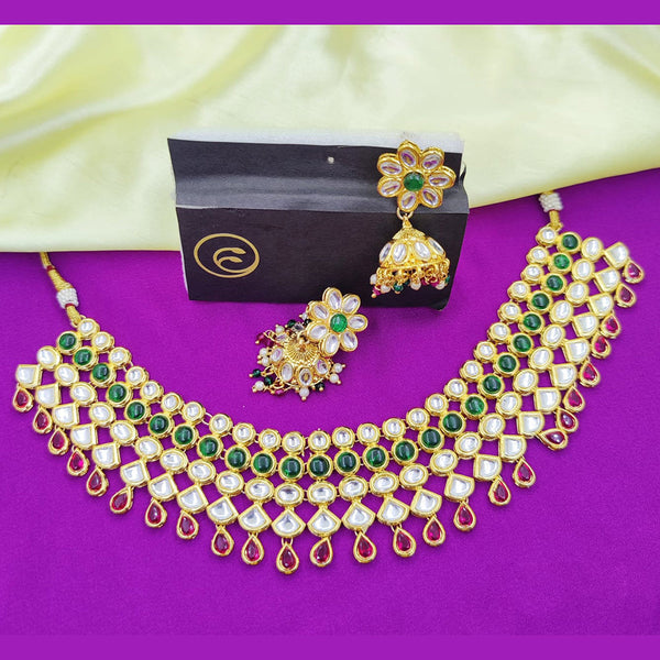 Fancyla Gold Plated Kundan Necklace Set