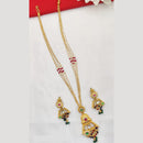 Fancyla Gold Plated Kundan Stone And Pearls Long Necklace Set