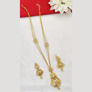 Fancyla Gold Plated Kundan Stone And Pearls Long Necklace Set