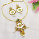 Fancyla Gold Plated Kundan Stone Choker Necklace Set