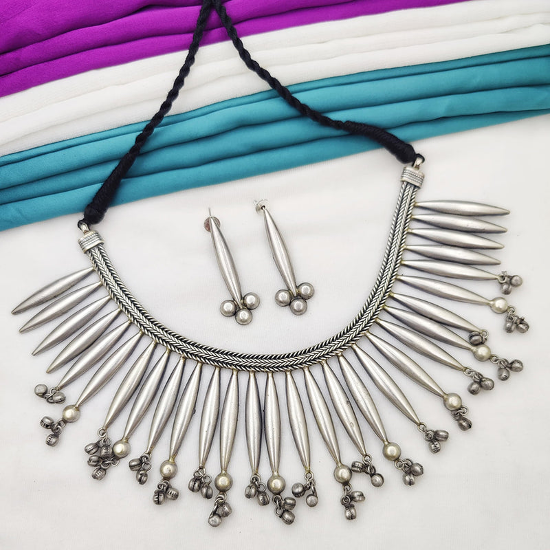 Fancyla Oxidised Plated Necklace Set