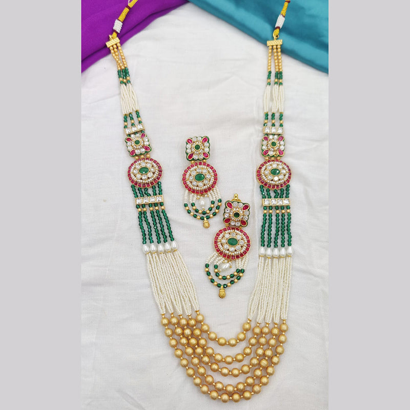 Fancyla Gold Plated Pearl Necklace Set