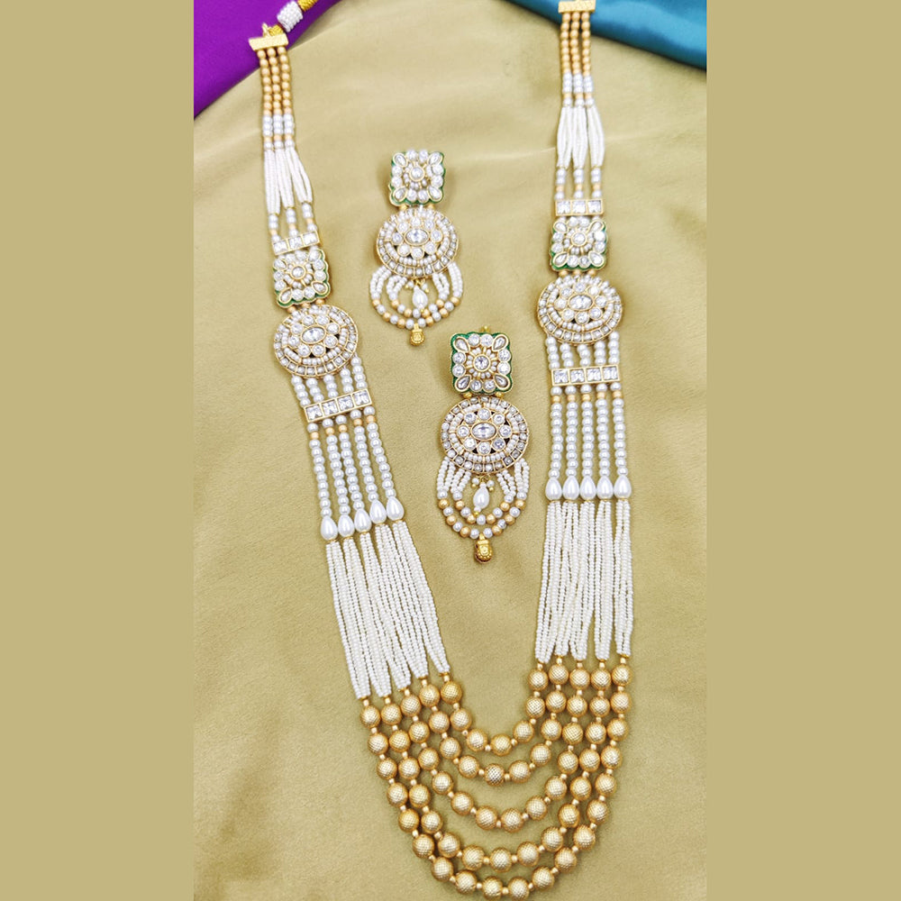 Fancyla Gold Plated Pearl Necklace Set