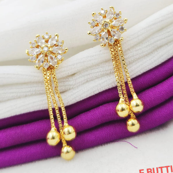 Fancyla Gold Plated Austrian Stone Dangler Earrings