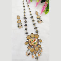 Fancyla Oxidised Plated Beads Necklace Set