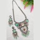 Fancyla Oxidised Plated Beads Necklace Set