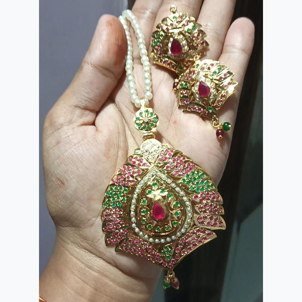 Everlasting Jadau Antique Pota And Austrian Stone Necklace Set