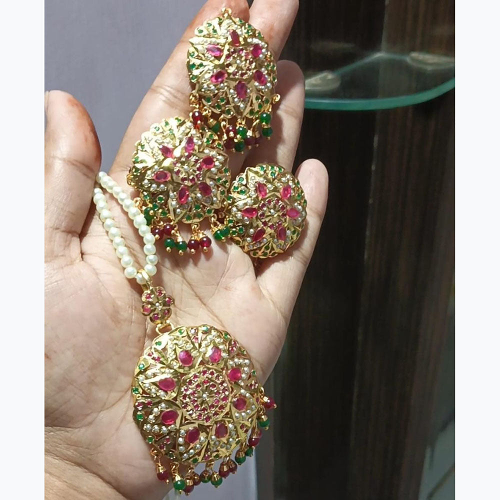 Everlasting Jadau Antique Pota And Austrian Stone Necklace Set