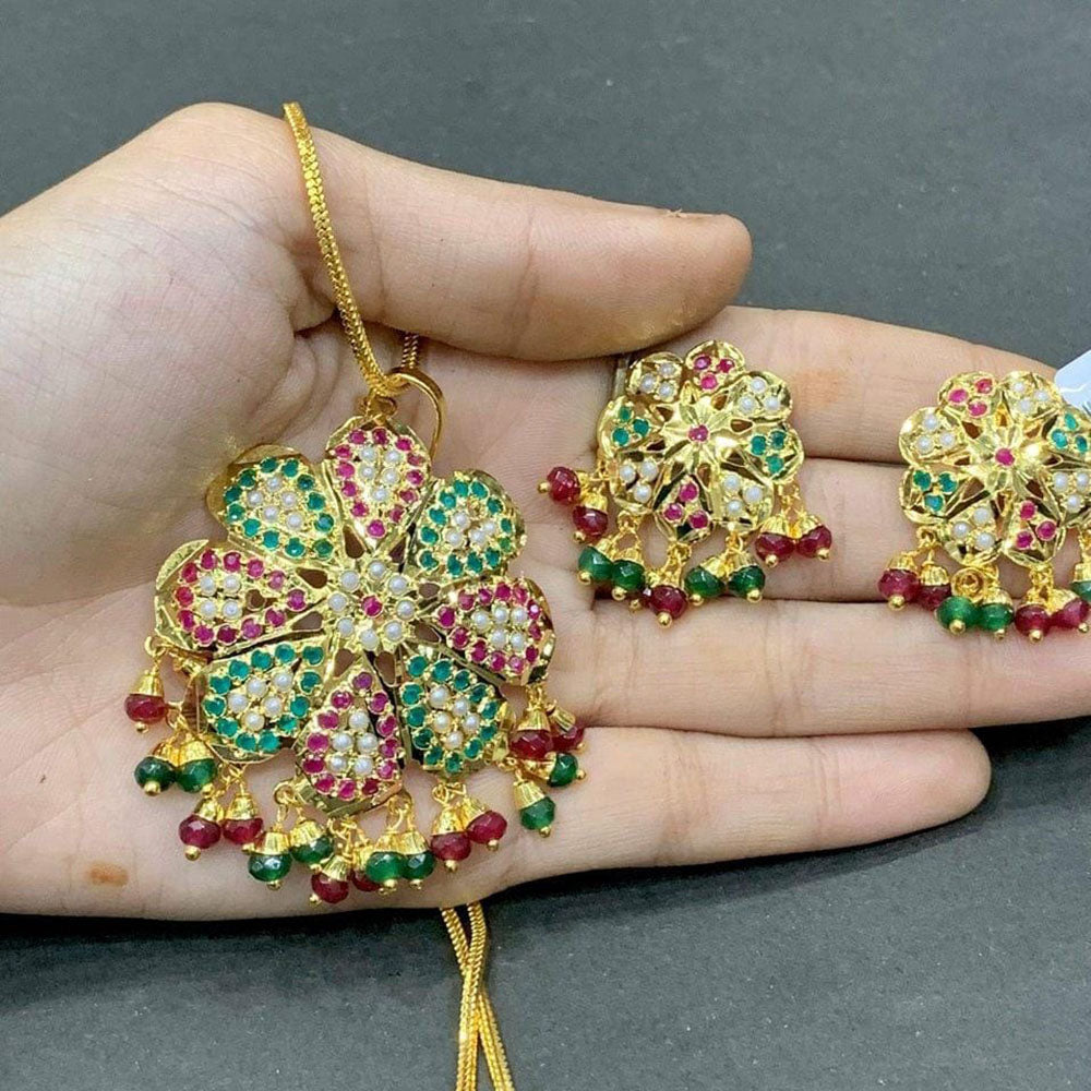 Everlasting Jadau Antique Pota And Austrian Stone Necklace Set