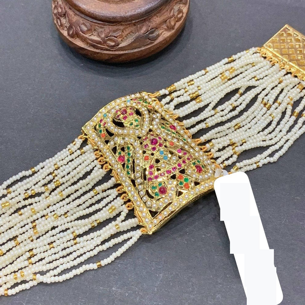 Everlasting Jadau Elegant Austrian Stone And Pearl Necklace Set