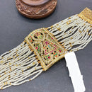 Everlasting Jadau Elegant Austrian Stone And Pearl Necklace Set