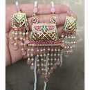 Everlasting Jadau Radiance Glam Pota Stone And Pearl Necklace Set