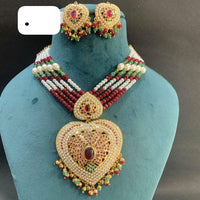 Everlasting Jadau Radiance Glam Pota Stone And Pearl Necklace Set