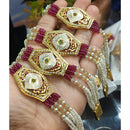 Everlasting Jadau Radiance Glam Pota Stone And Pearl Long Necklace Set