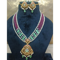 Everlasting Jadau Royal Meenakari And Pearl Jadau Necklace Set