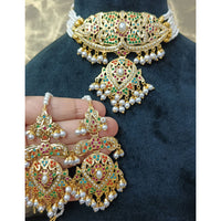 Everlasting Jadau Royal Meenakari And Pearl Jadau Necklace Set