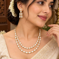 Everlasting Jadau Polki Kundan Stone Premium Necklace Set