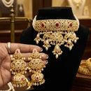 Everlasting Jadau Royal Pota Stone And Pearl Choker Jadau Necklace Set