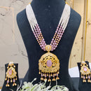 Everlasting Jadau Royal Pota Stone And Pearl Long Jadau Necklace Set