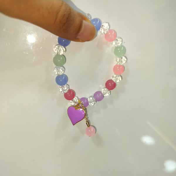 Abhinandan Beads Heart Shape Bracelet (Assorted Color)