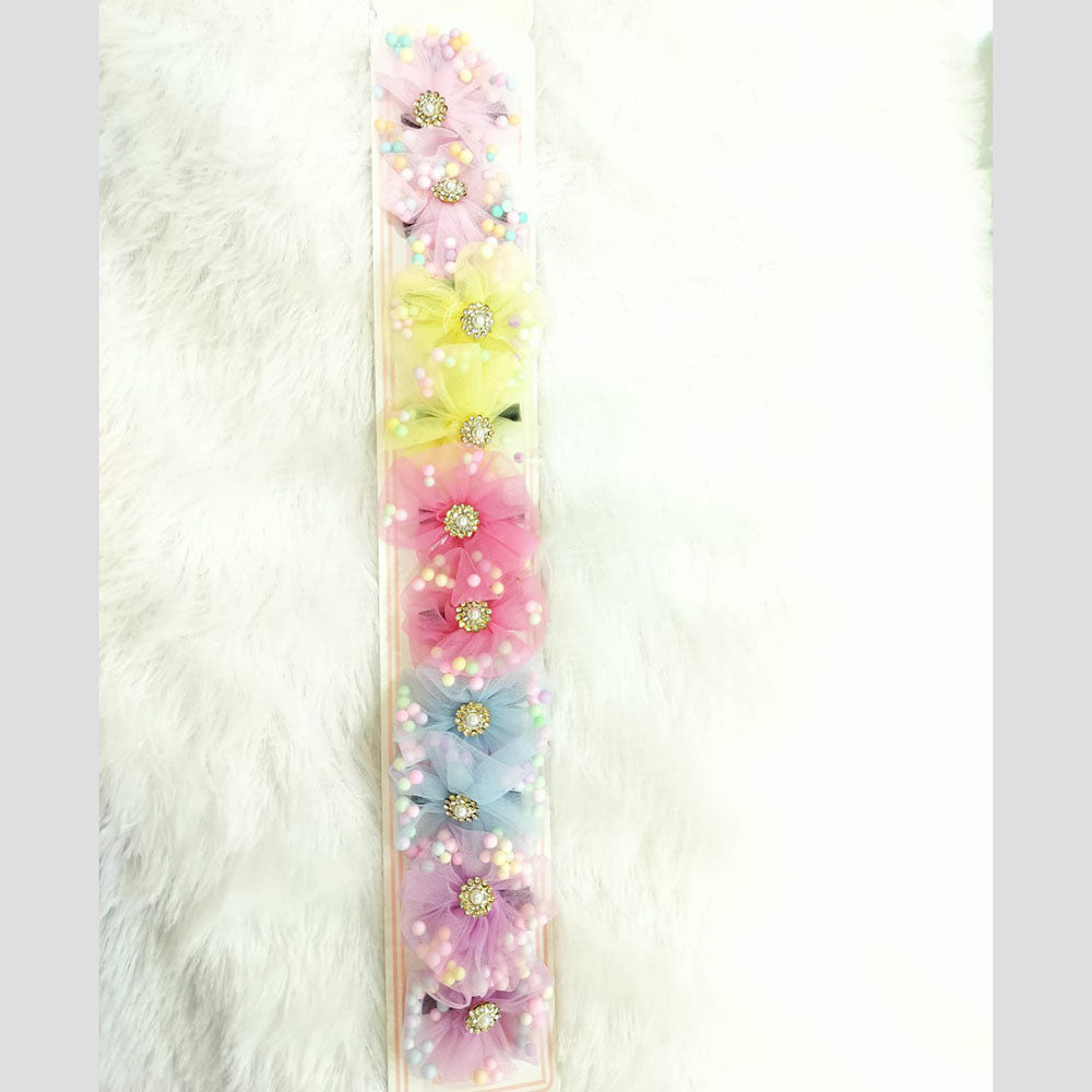 Abhinandan Floral Multi Color Net Hair Pin