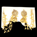 Abhinandan Gold Plated Crystal Stone Jhumki With Kan Chain