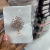 Abhinandan Glam Austrian Stone Wedding Wear Brooch