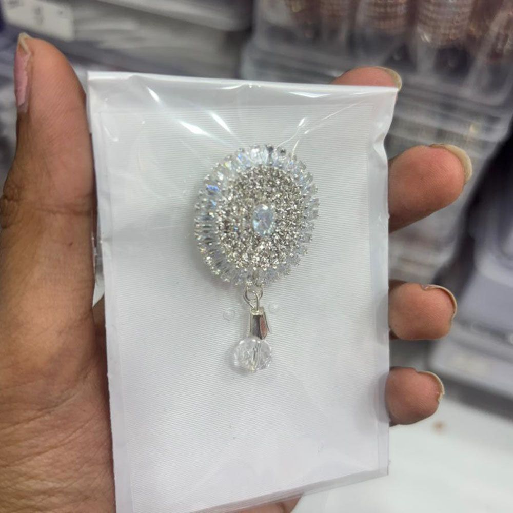 Abhinandan Glam Austrian Stone Wedding Wear Brooch