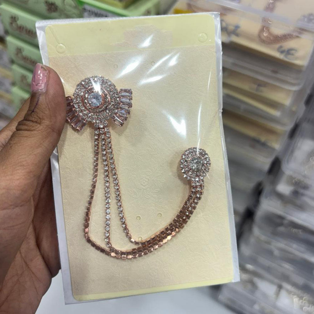 Abhinandan Glam Austrian Stone Wedding Wear Brooch