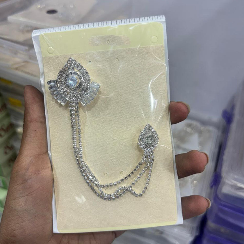 Abhinandan Glam Austrian Stone Wedding Wear Brooch