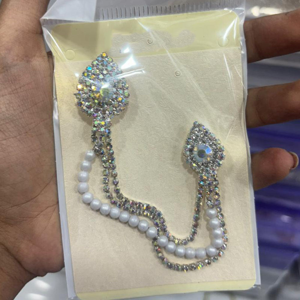 Abhinandan Glam Austrian Stone Wedding Wear Brooch
