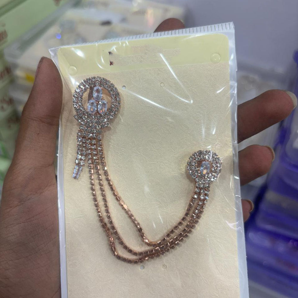 Abhinandan Glam Austrian Stone Wedding Wear Brooch