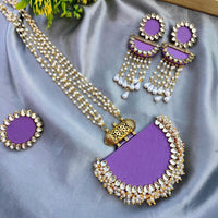 Handmade For Her  Gold Plated Pearl Handmade Necklace Set