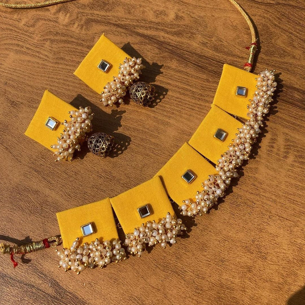 Handmade For Her  Gold Plated Pearl Handmade Necklace Set