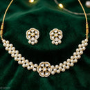 Handmade For Her Handmade Kundan Pearl Choker Neckalce Set For Women And Girls