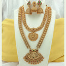 Joyful Jewel Art Matte Gold Plated Pota Stone Necklace Combo