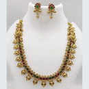 Joyful Jewel Art Matte Gold Plated Pota Stone Necklace Set