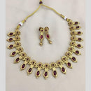 Joyful Jewel Art Matte Gold Plated Pota Stone Necklace Set