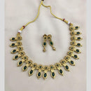 Joyful Jewel Art Matte Gold Plated Pota Stone Necklace Set