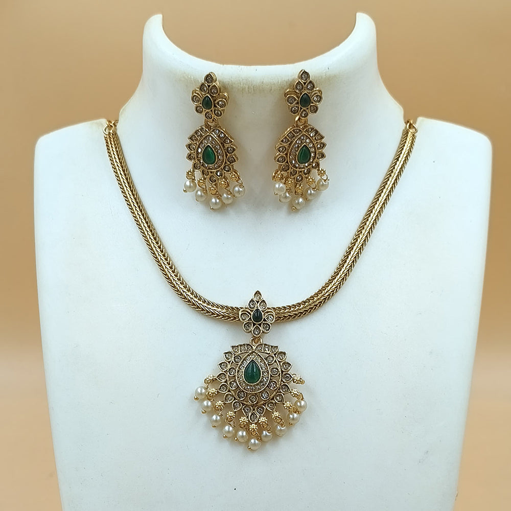 Joyful Jewel Austrian And Pearl Necklace Set