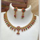 Joyful Jewel Art Timeless Beauty Matte Gold Pota Stone Necklace set