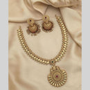 Joyful Jewel Art Timeless Beauty Matte Gold Pota Stone Necklace set