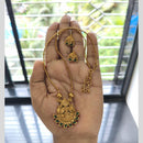 Joyful Jewel Art Divine Adornment Matte Gold Pota Stone Temple Necklace set