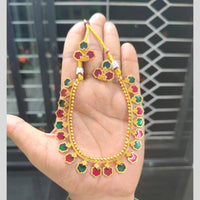 Joyful Jewel Art Divine Elegance Matte Gold Meenakari Necklace Set