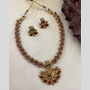 Joyful Jewel Art Divine Adornment Matte Gold Pota Stone Temple Necklace set