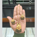 Joyful Jewel Art Royal Radiance Matte Gold Plated Pota Stone Necklace Set